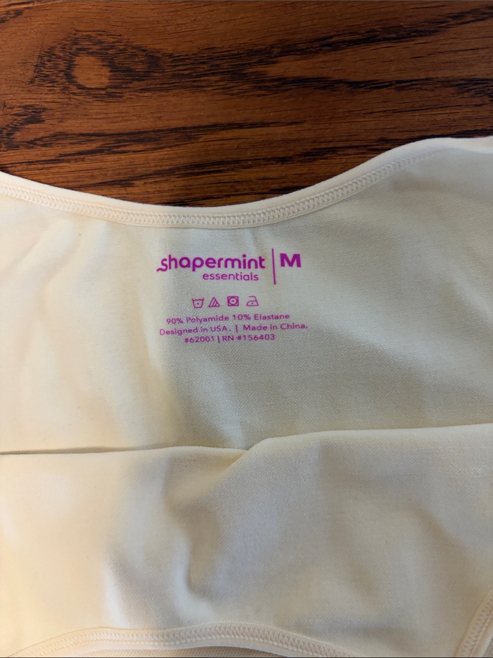 Shapermint Cream Seamless Shapewear top